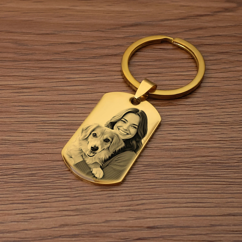 Personalized Photo Keychain Drive Safe,Custom Photo Couple Keychain Gift for Him,Pet Memorial Gifts,Keychains for men women
