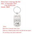 Personalized Calendar Keyring Customized Engraved Date Keychain Anniversary For Boyfriend Girlfriend Couple Husband Gift