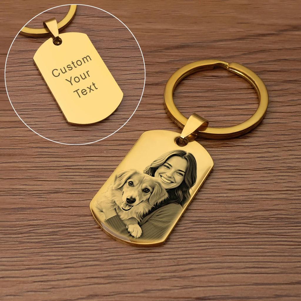 Personalized Photo Keychain Drive Safe,Custom Photo Couple Keychain Gift for Him,Pet Memorial Gifts,Keychains for men women